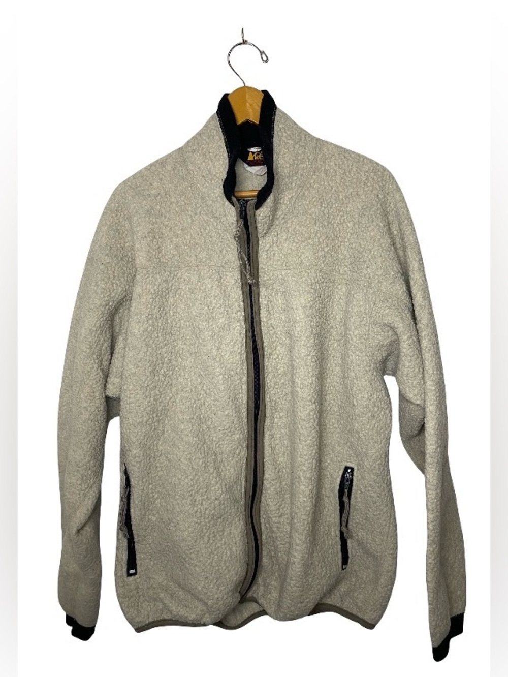 REI Gorpcore/Granola Beige Fleece Jacket Men’s Large
